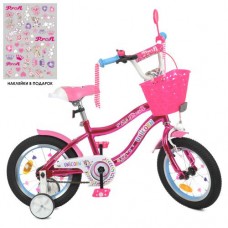 Велосипед дитячий Profi Kids Unicorn d=14, малиновий, код: Y14242S-1-MP