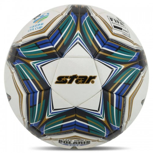 М"яч футбольний Star All New Polaris 5000 FIFA PU, білий-синій, код: SB105TB-S52 М"яч футбольний Star All New Polaris 5000 FIFA PU, білий-синій, код: SB105TB-S52