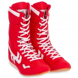 Замшеві боксерки Zelart розмір 38 (24,5см), червоний, код: OB-3206_38R