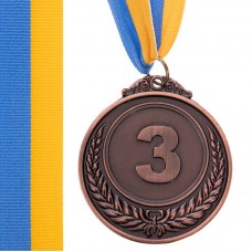 Медаль спортивна зі стрічкою PlayGame Fame бронзова, код: C-3968_B Медаль спортивна зі стрічкою PlayGame Fame бронзова, код: C-3968_B