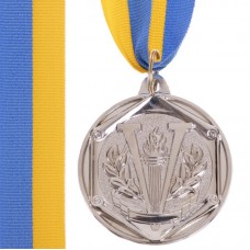 Медаль спортивна зі стрічкою SP-Sport Zing срібло, код: C-3169_S-S52