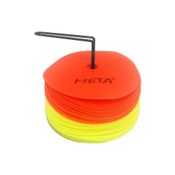 Набір плоских розмічальних фішок Meta Floor Marker Set of 24 15 см, помаранчевий-жовтий, код: 080101513319