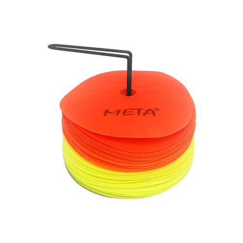 Набір плоских розмічальних фішок Meta Floor Marker Set of 24 15 см, помаранчевий-жовтий, код: 080101513319