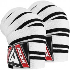 Бинти на коліна RDX K1 Gym Knee Wraps Plus, білий-чорний, код: WAH-K1W+