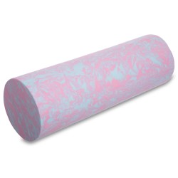 Роллер для занять йогою FitGo гладкий 450х150 мм, рожевий-блакитний, код: FI-1732_PN