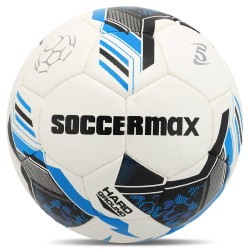 М"яч футбольний Soccermax Сrystal №5 PU, білий-мятний, код: FB-4168_WBL