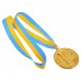 Медаль спортивна зі стрічкою PlayGame Wreath ø7см, золотий, код: C-1489-7_G