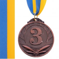 Медаль спортивна зі стрічкою PlayGame Triumf бронзова, код: C-4871_B