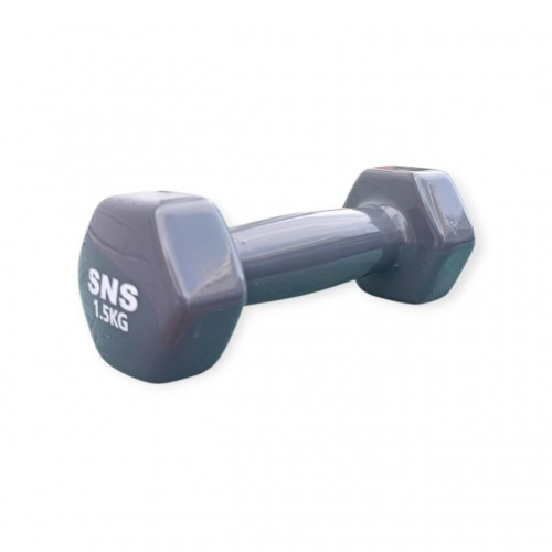 Гантель вінілова SNS 1х1,5 кг, сірий, код: 28216-SNS Гантель вінілова SNS 1х1,5 кг, сірий, код: 28216-SNS