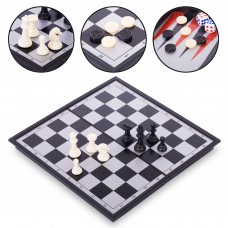 Шахи, шашки, нарди 3 в 1 дорожні ChessTour 240х240 мм, код: 9518