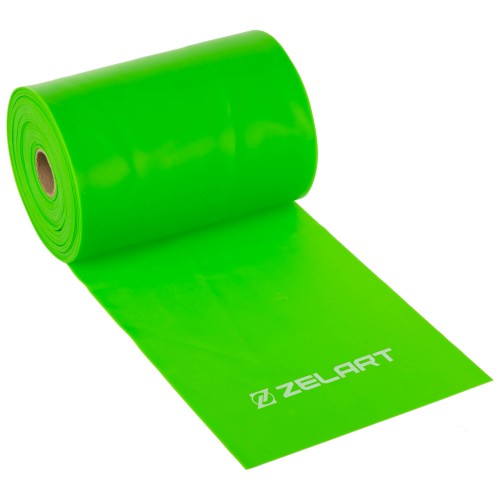 Стрічка еластична для фітнесу та йоги Zelart 12000х150х0,6 мм, салатовий, код: FI-5361-4