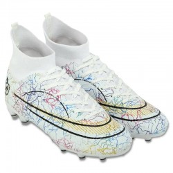 Бутси футбольні Soccer розмір 44, білий-синій, код: 303-1-1_44W Бутси футбольні Soccer розмір 44, білий-синій, код: 303-1-1_44W