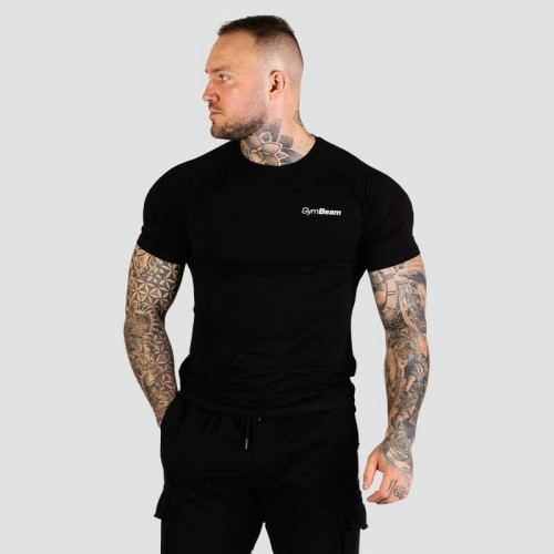 Футболка чоловіча GymBeam TRN Fitted Black XXXL, чорний, код: 8586024628083