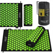 Килимок акупунктурний з валиком 4Fizjo Classic Mat Аплікатор Кузнєцова 680х420х20 мм, Black/Green, код: P-5907222931745