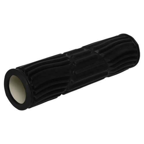 Ролер масажний циліндр (ролик мфр) FitGo Grid Spine Roller, 450x110 мм, чорний, код: FI-9390_BK