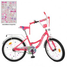 Велосипед дитячий Profi Kids Blossom d=20, малиновий (неон), код: Y20302N-MP