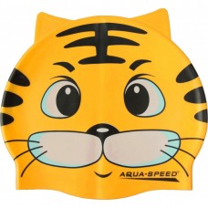 Шапка для плавання lдитячий Aqua Speed Zoo Cat жовтий кіт, код: 5908217655295