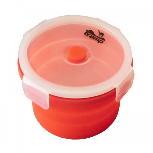 Контейнер складний з кришкою-засувкою Tramp (800ml) orange, код: TRC-087-orange