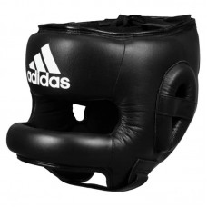 Шолом боксерський Adidas Pro Full Protection із бампером SM, чорно-білий, код: 15902-1014