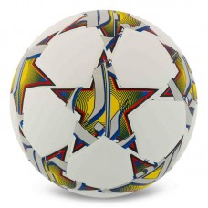 М"яч футбольний Stars PU №5, білий-жовтий, код: FB-7588_Y