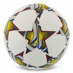 М"яч футбольний Stars PU №5, білий-жовтий, код: FB-7588_Y