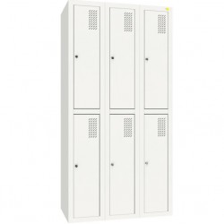 Шафа для одягу металева Emby, 6 секції, код: ШОМ-300/3/6 Шафа для одягу металева Emby, 6 секції, код: ШОМ-300/3/6