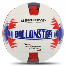 М"яч волейбольний Ballonstar №5 білий-синій-червоний, код: LG-2089