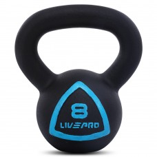 Гиря тренувальна цільна чавунна пофарбована LiveUp 8кг, чорний, код: LP8041-8-S52 Гиря тренувальна цільна чавунна пофарбована LiveUp 8кг, чорний, код: LP8041-8-S52