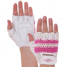 Рукавички для фітнесу жіночі Zelart розмір M білий-рожевий, код: SB-161958_M
