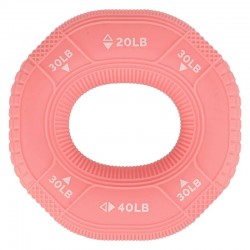 Еспандер кистьовий кільце з потрійним навантаженням Jello, навантаження 20LB-30LB-40LB, рожевий, код: FI-0649_P