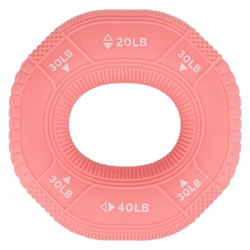 Еспандер кистьовий кільце з потрійним навантаженням Jello, навантаження 20LB-30LB-40LB, рожевий, код: FI-0649_P