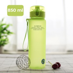Пляшка для води Casno 850 мл + металевий вінчик, зелена, код: KXN-1183_Green