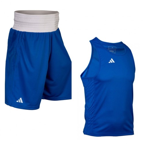 Боксерська форма Adidas Olympic 2024, розмір XS, синій, код: 15572-1155