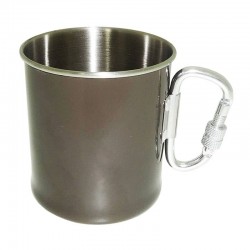 Кухоль сталевий MFH 250 мл з карабіном олива, код: 3569090-PAN Кухоль сталевий MFH 250 мл з карабіном олива, код: 3569090-PAN