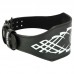 Пояс атлетичний шкіряний Fistrage L, ширина-15см, чорний-білий, код: VL-4353_L