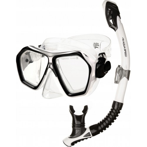 Набір маска і трубка Aqua Speed Blaze + Borneo 60317 чорний, код: 5905718603176