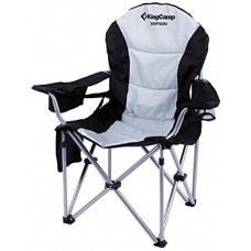 Крісло KingCamp Deluxe Hard Arms Chair 600х600х1050мм, чорний-сірий Код: KC3888 Black/MID GREY