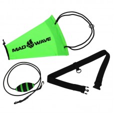 Парашут гальмівний для плавання з поясом і функцією автоматичного розкриття MadWave Drag Bag зелений, код: M077605-S52