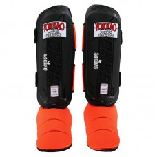 Захист гомілки та стопи для єдиноборств Yokkao, розмір M, чорний-помаранчевий, код: BO-5032_MOR