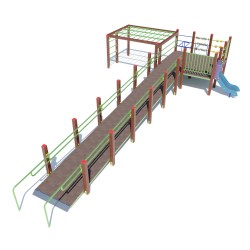 Ігровий комплекс для дітей з ОФВ Miros 4600х2700х2220 мм, код: DIO791 Ігровий комплекс для дітей з ОФВ Miros 4600х2700х2220 мм, код: DIO791