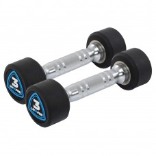 Гантелі цільні професійні з поліуретановим покриттям LiveUp 2х3кг, чорний-синій, код: LP8075-3