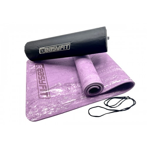 Килимок для йоги та фітнеса + чохол EasyFit PER Premium Mat 1830х610х8 мм, фіолетовий, код: EF-1930s-1-V-EF