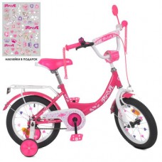 Велосипед дитячий Profi Kids Princess d=14, малиновий, код: Y1413-MP