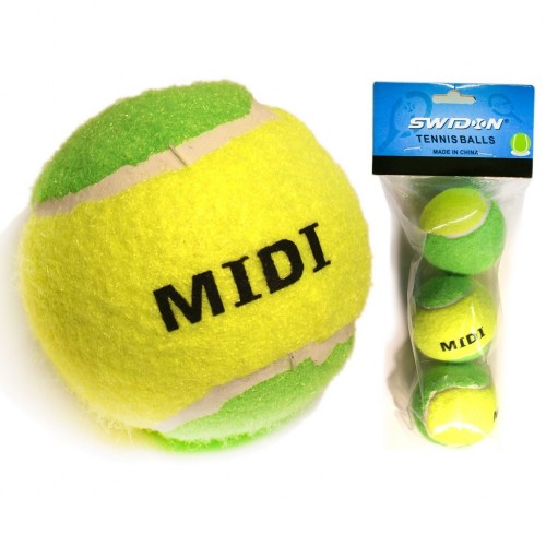 М"ячі для тенісу Swidon MIDI-3 3 шт, жовтий-зелений, код: 24004-SNS