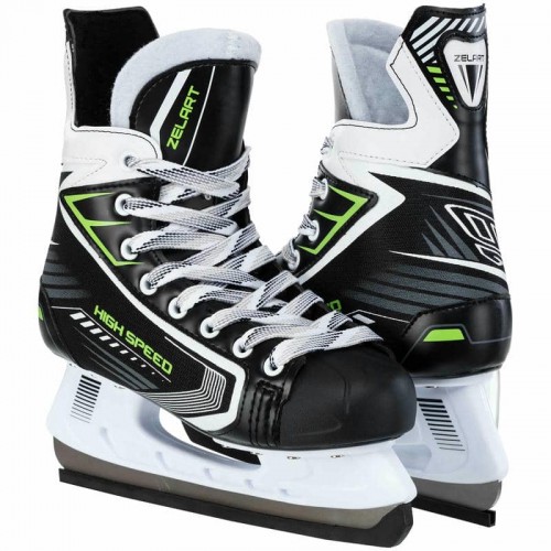 Ковзани хокейні Zelart розмір 36, чорний-білий, код: Z-5849_36