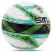 М"яч футбольний професійний Soccermax №5 PU, білий-зелений, код: FB-5049_G