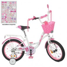 Велосипед дитячий Profi Kids Butterfly d=16, біло-рожевий, код: Y1625-1-MP