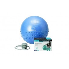 М"яч для фітнесу PowerPlay 65 см синій + насос, код: PP_4003_65_Blue