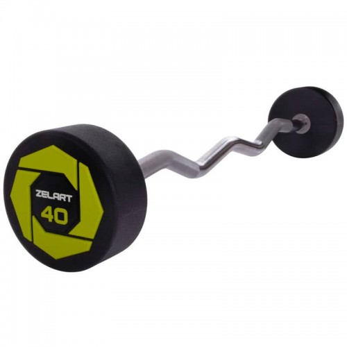 Штанга фіксована вигнута поліуретанова Modern Urethane Barbell 40кг, код: TA-2690-40-S52