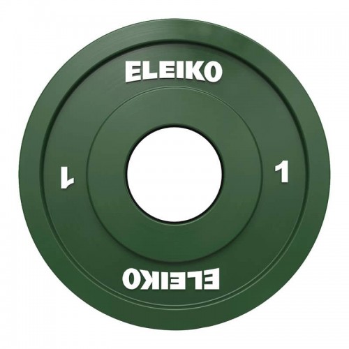 Диск олімпійський обгумований Eleiko IWF RC 1 кг, зелений, код: 124-0010R-IA